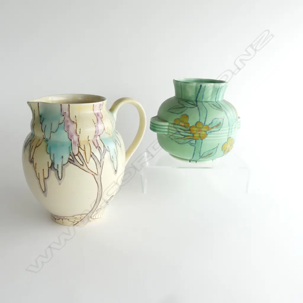 DECO CARLTON WARE JUG & CROWN DEVON VASE H160MM Image 1++