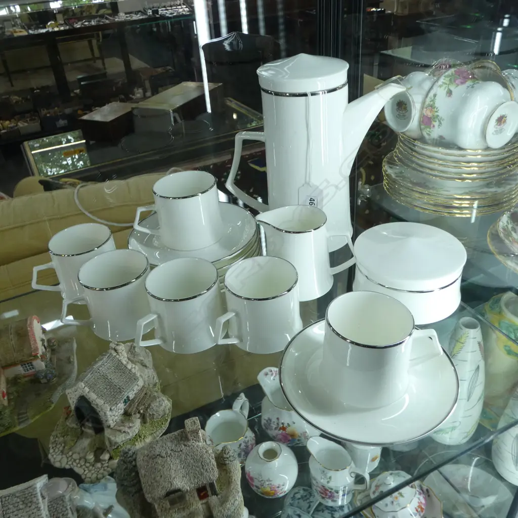 MIKASA 'SILVER RING' COFFEE SET(6) Image 1++