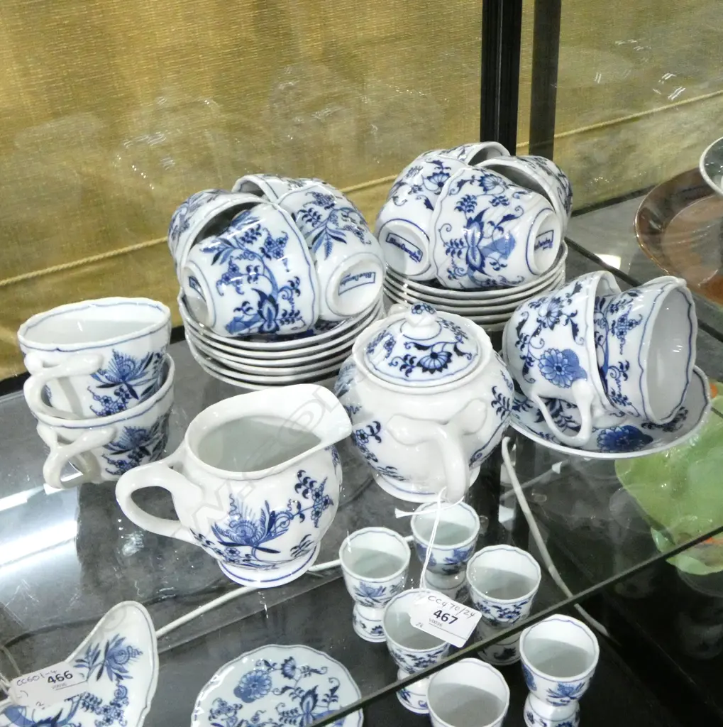 BLUE DANUBE 12 CUPS & 12 SAUCERS, SUGAR BOWL & MILK JUG EXCELLENT CONDITION Image 1++