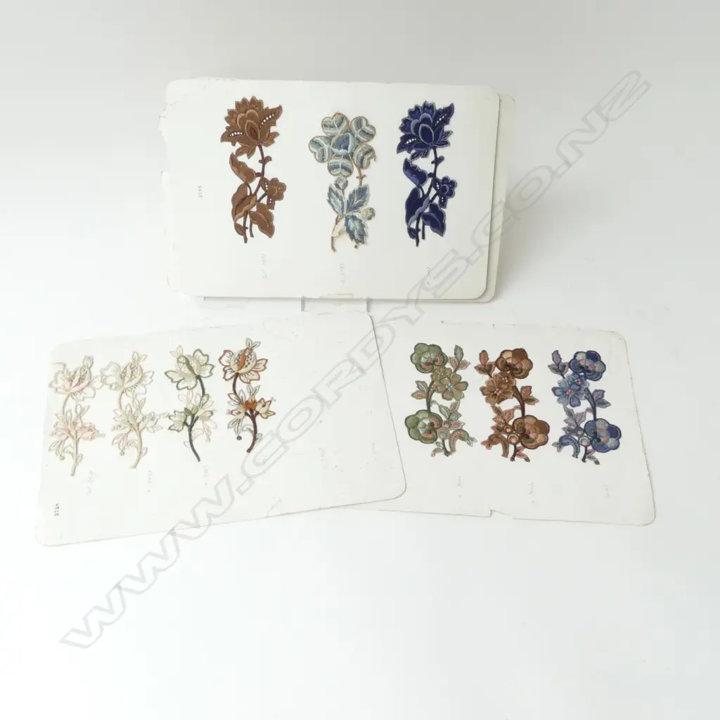 14 PCS ANTIQUE LACE EMBELLISHMENTS C.1900 PROVENANCE WAIPU GENERAL STORE, L.110MM-185MM Image 1++