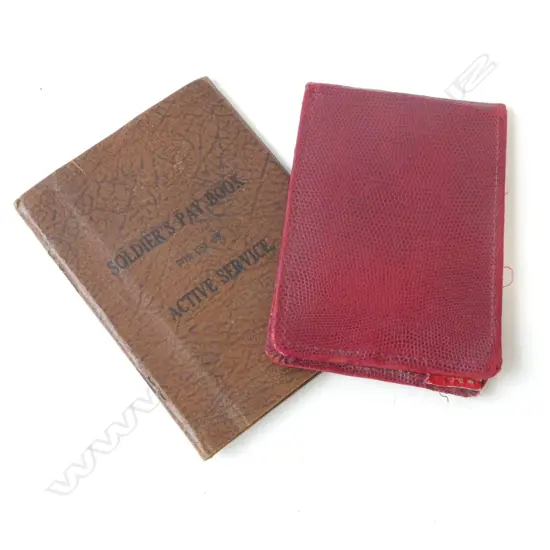 WWII SOLDIERS PAY BOOK & PASS; G. F. COOK #421381