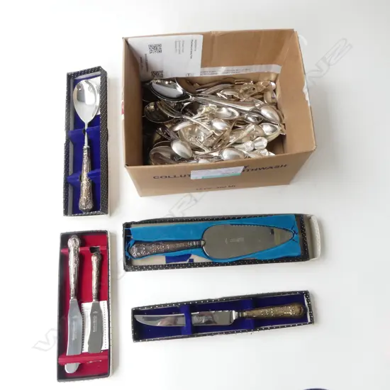 ASST EP & STEEL CUTLERY; QUEENS PATTERN etc