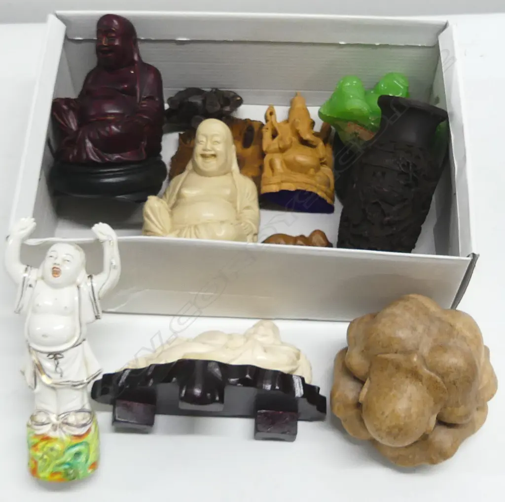 COLLECTION OF 5 HOTEI & 5 OTHER ORIENTAL PCS TALLEST 190MM Image 1++