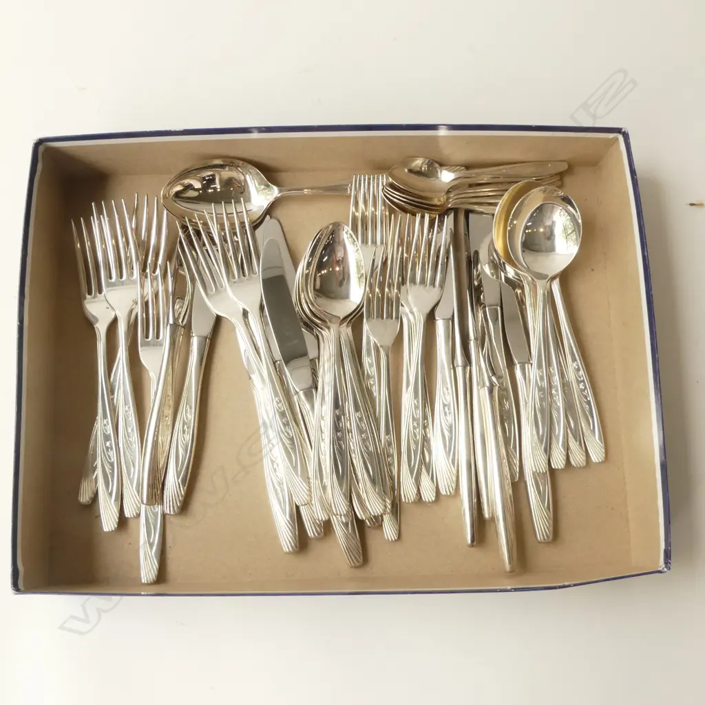 44PC CUTLERY SET ‘BRIDAL STAR’ SILVER PLATED COMPLETE 6 PLACE SETTING Image 1++