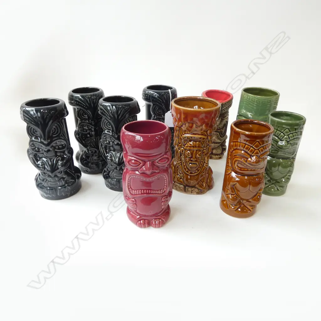 10 TIKI/TIKI BAR VASES H.175mm Image 1++