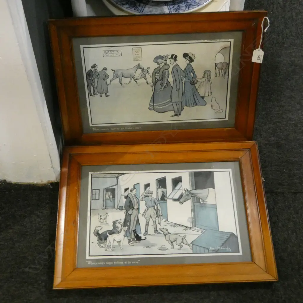PR VINTAGE PRINTS 'WHEN A MAN'S MARRIED HIS TROUBLES BEGIN' 260x390mm Image 1++