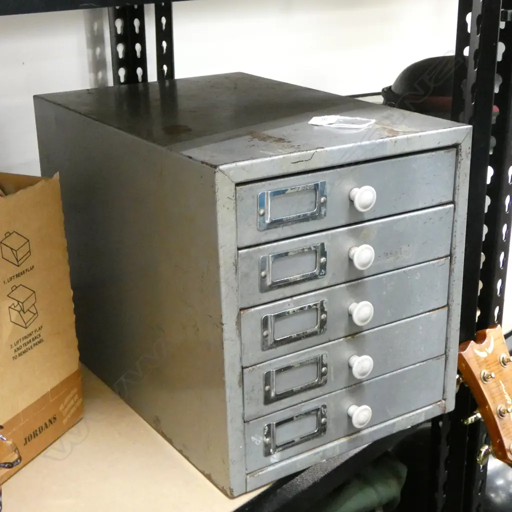5 DRAW STEEL COLLECTORS CABINET 260x380x285mm Image 1++