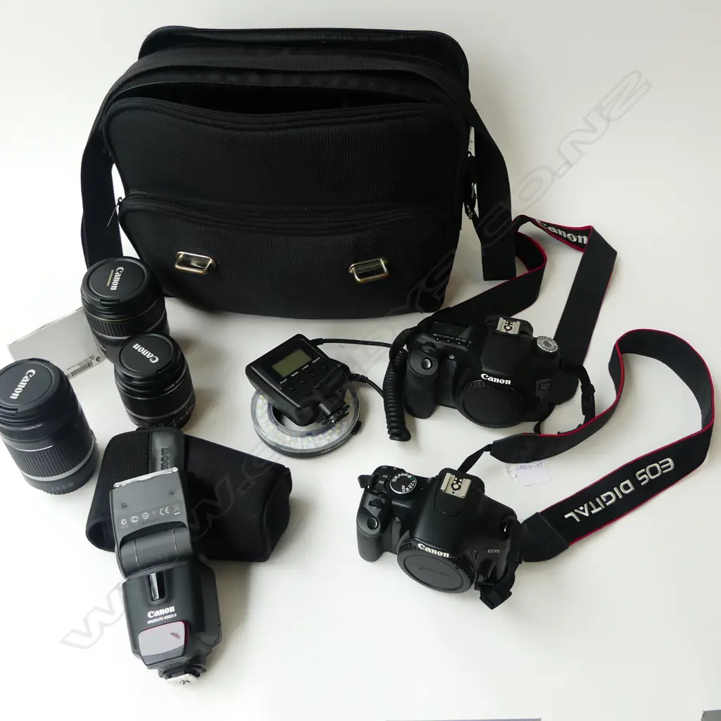 450D + 50D EOS DIGITAL CANON CAMERAS CASED + THREE LENSES + ACCESSORIES Image 1++