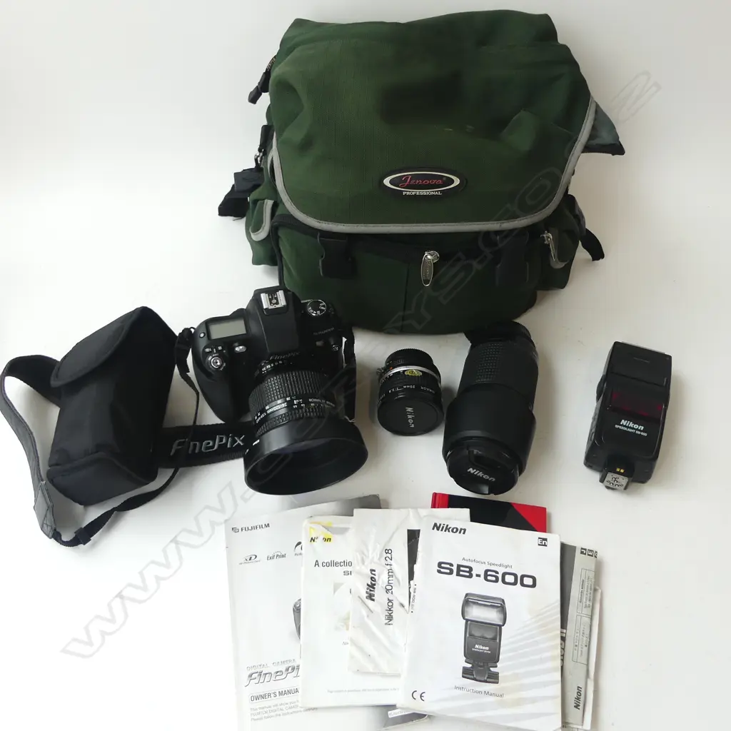 FUJIFILN DIGITAL CAMERA CASED + NIKON LENSES + ACCESSORIES Image 1++