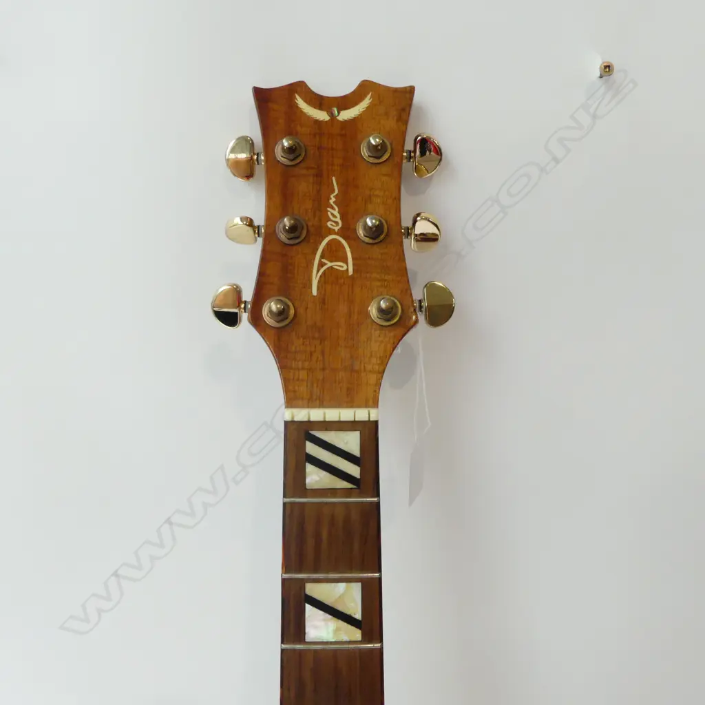 DEAN ELECTRIC/ ACOUSTIC GUITAR with abalone detailing. Requires strings Image 1++