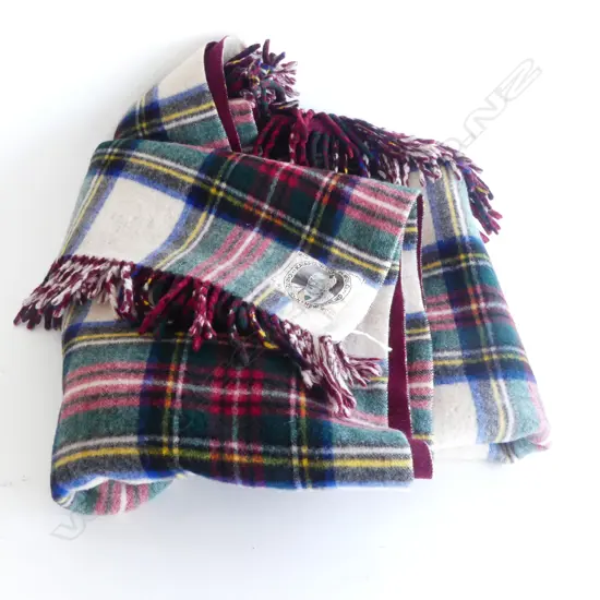 KAIAPOI WOOLLEN MFG. Co. PICNIC BLANKET w. MAORI LABEL