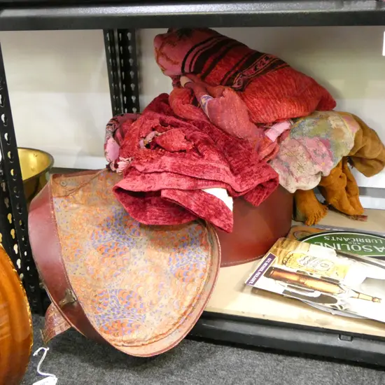 HAT BOX + ASST. FABRICS