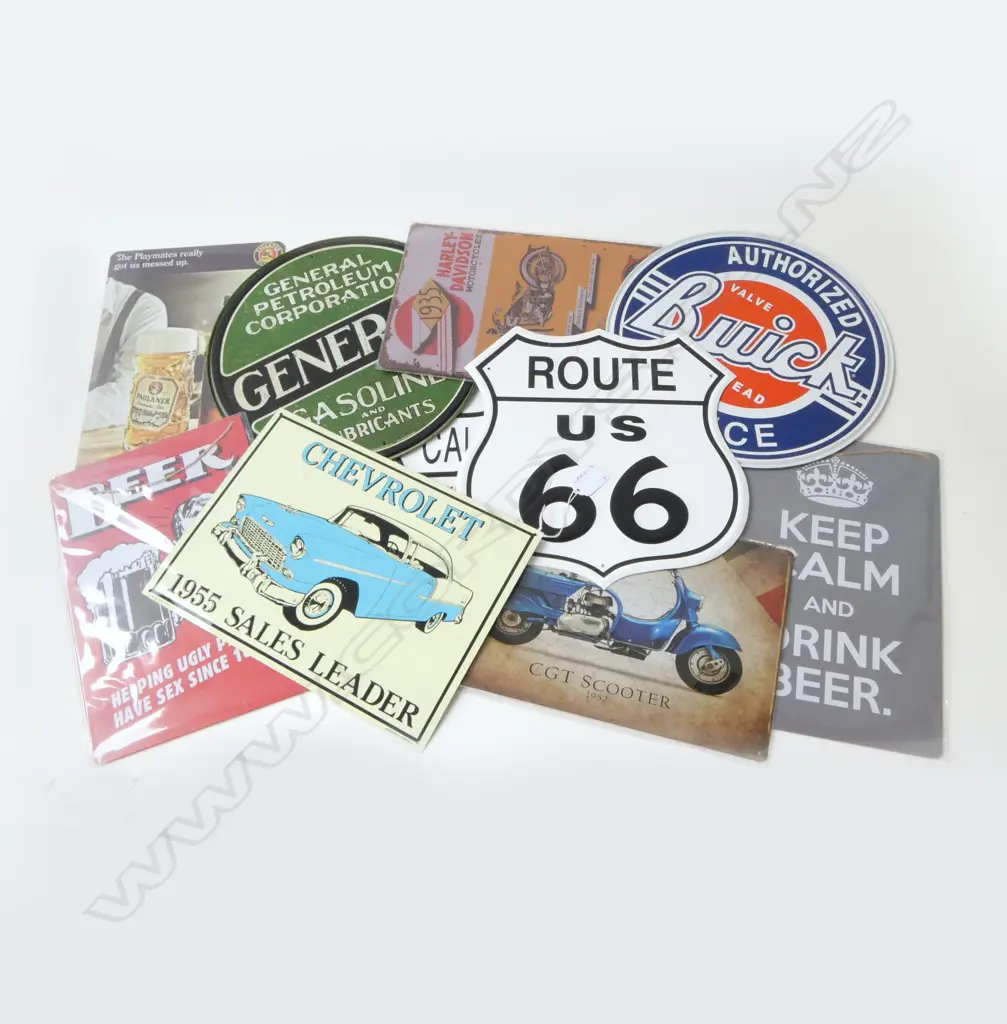 9 REPRO TIN SIGNS Image 1++
