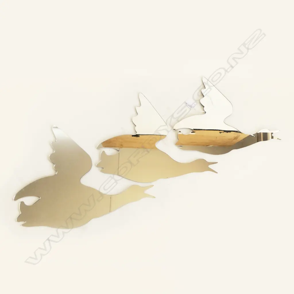 3 MIRRORED FLYING WALL DUCKS L.400mm Image 1++
