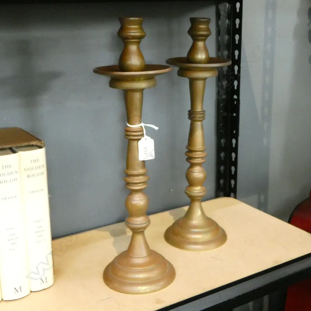 PR HEAVY BRASS CANDLESTICKS H.410mm Image 1++