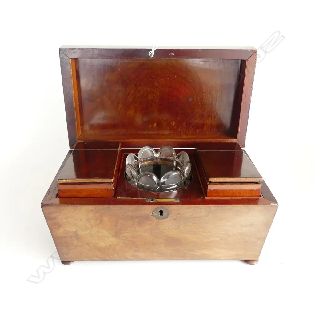 REGENCY MAHOGANY TEA CADDY 305x165x170mm Image 1++