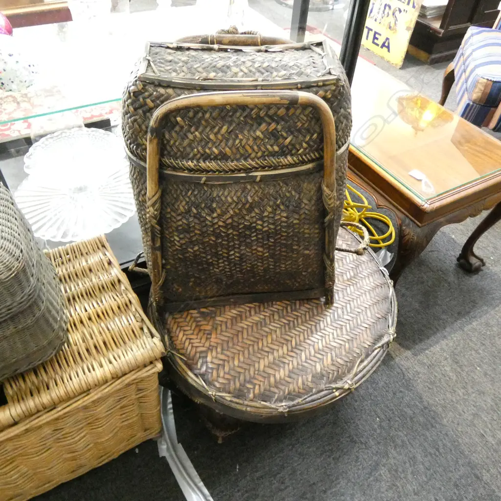 LG ORIENTAL WOVEN LIDDED CONTAINER 600x450x350mm + BACKPACK H.450mm Image 1++