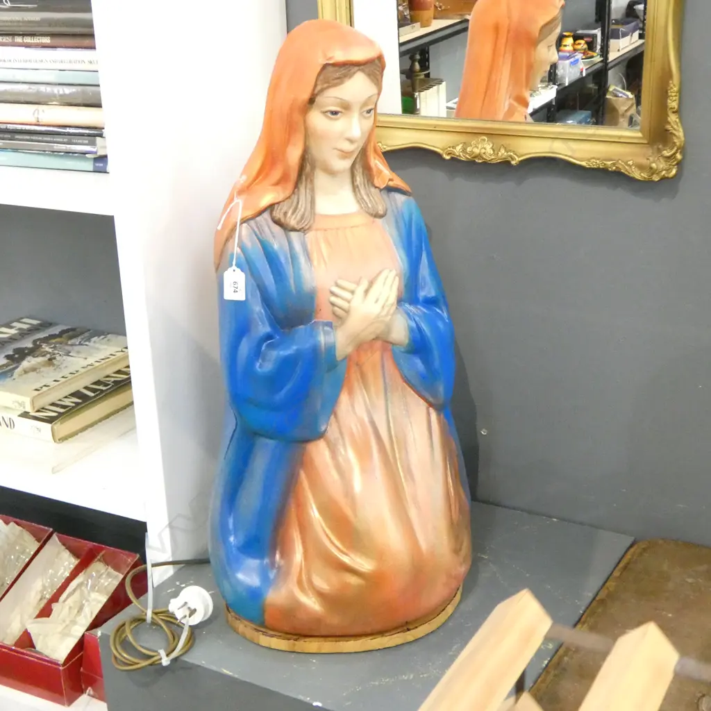 LIGHT UP MADONNA FIGURE H.690mm Image 1++
