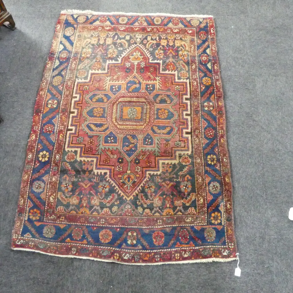 HAND KNOTTED WOOL PILE RUG 1550x1100mm Image 1++