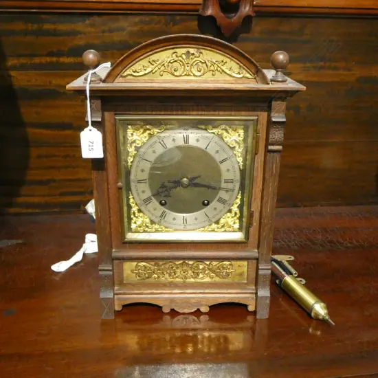 VINTAGE MANTLE CLOCK H.375mm