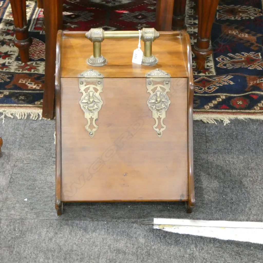 WOODEN COAL SCUTTLE 330x460x340mm Image 1++