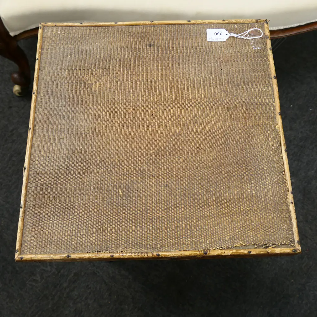 ANTIQUE CANE PATIO TABLE 375x380x680mm Image 1++