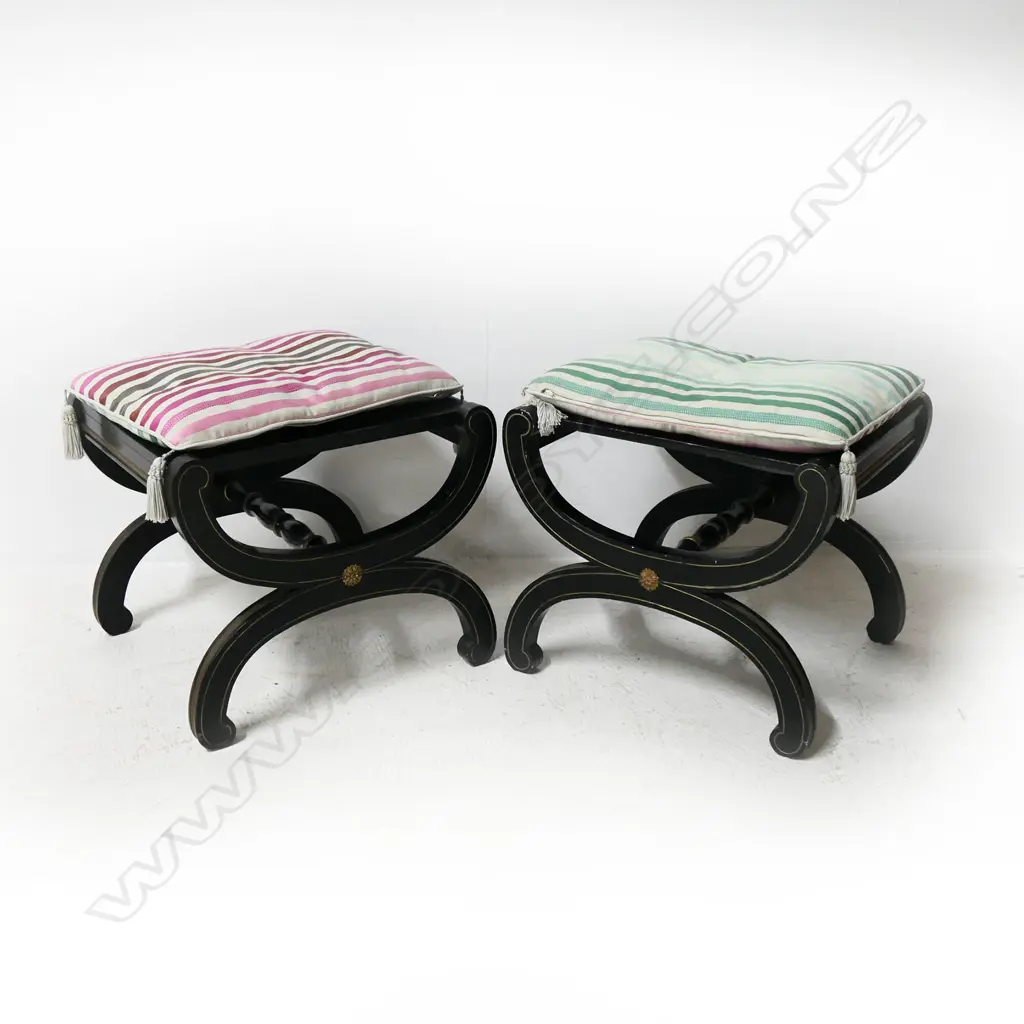 PR CURULE X FRAMED STOOLS 455x410x380mm & CUSHIONS Image 1++
