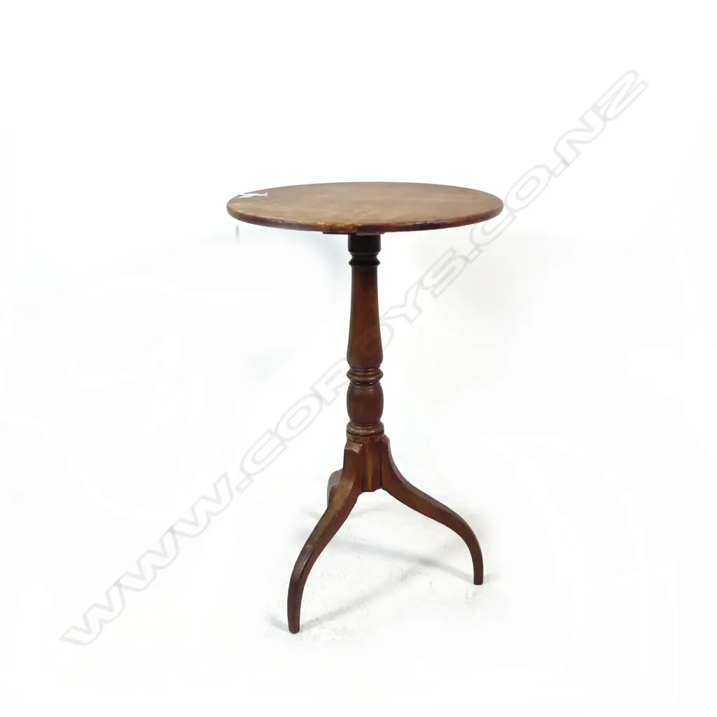 ANTIQUE MAHOGANY SIDE TABLE 470mm dia H.740mm Image 1++