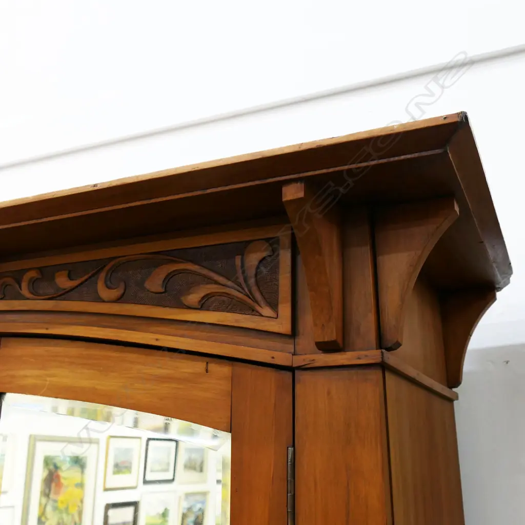 EDWARDIAN DRESSER, MIRRORED DOORS 1230x490x1990mm Image 1++
