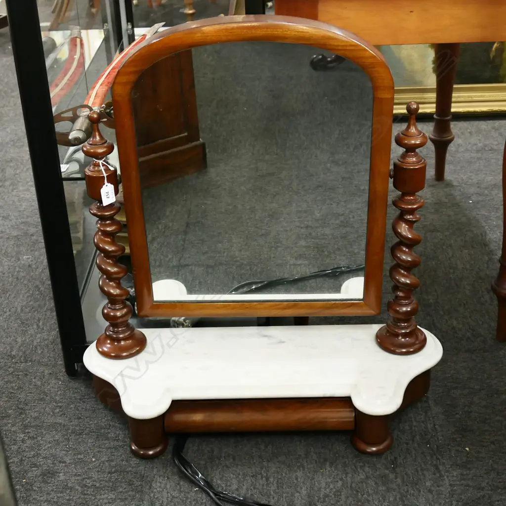 MARBLE TOP VANITY MIRROR 630x245x710mm Image 1++