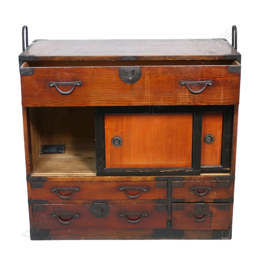 ORIENTAL CABINET 810x370x755mm JAPANESE TANSU CHEST Image 1++