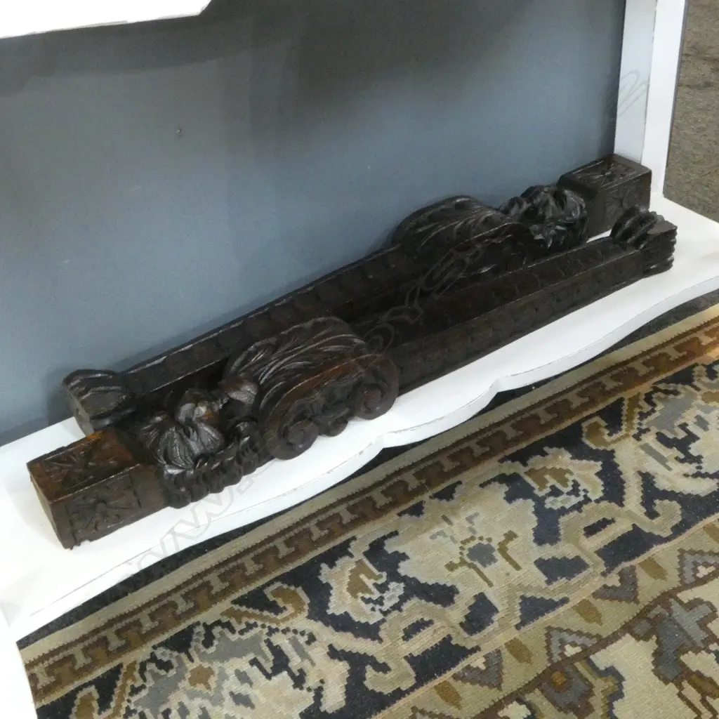 PR JACOBEAN OAK FURNITURE LEGS w. LION MOTIF, L.760mm Image 1++