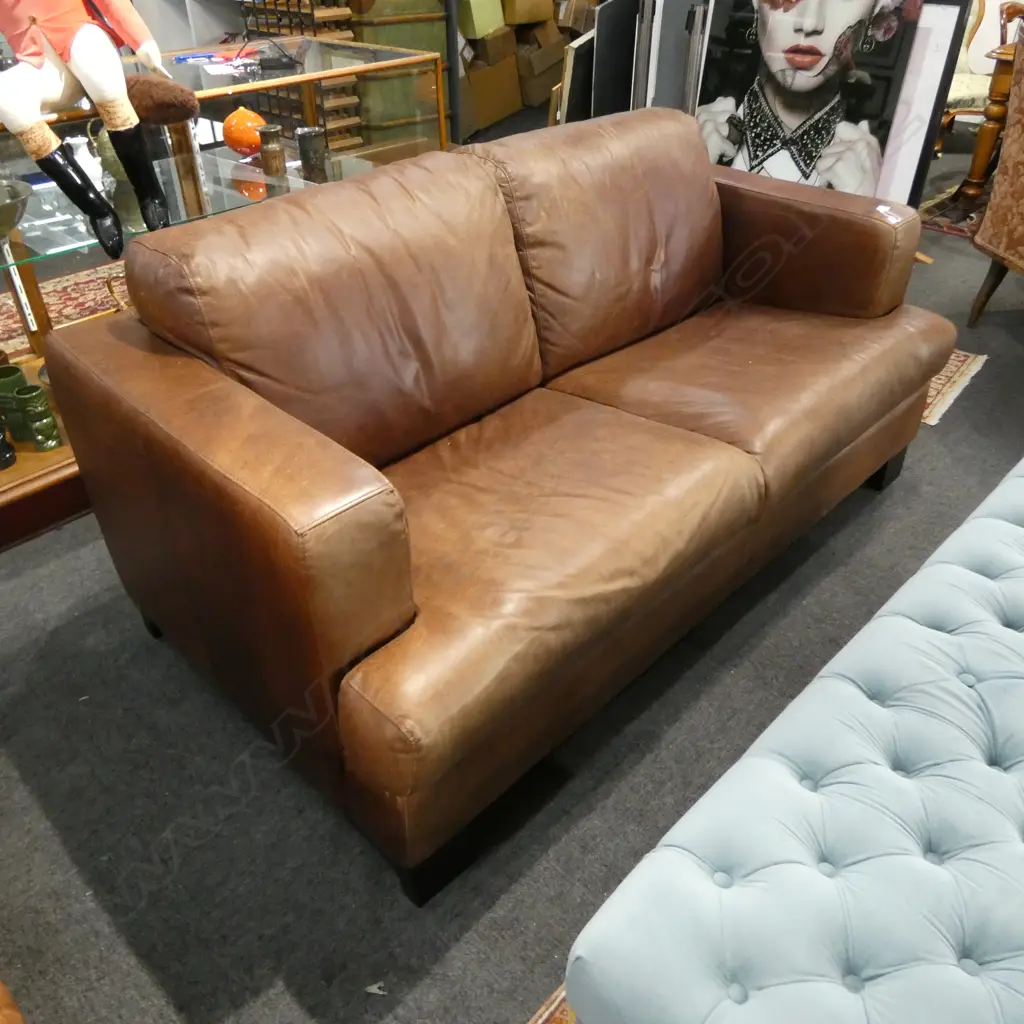 LEATHER SOFA 1700x900x850mm Image 1++