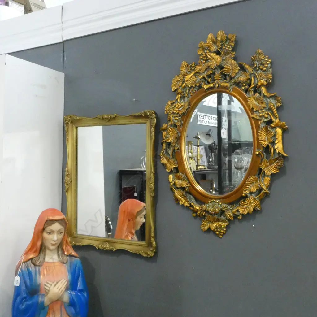 2 GOLD FRAME MIRRORS 785x520mm ornate frame minor fault Image 1++