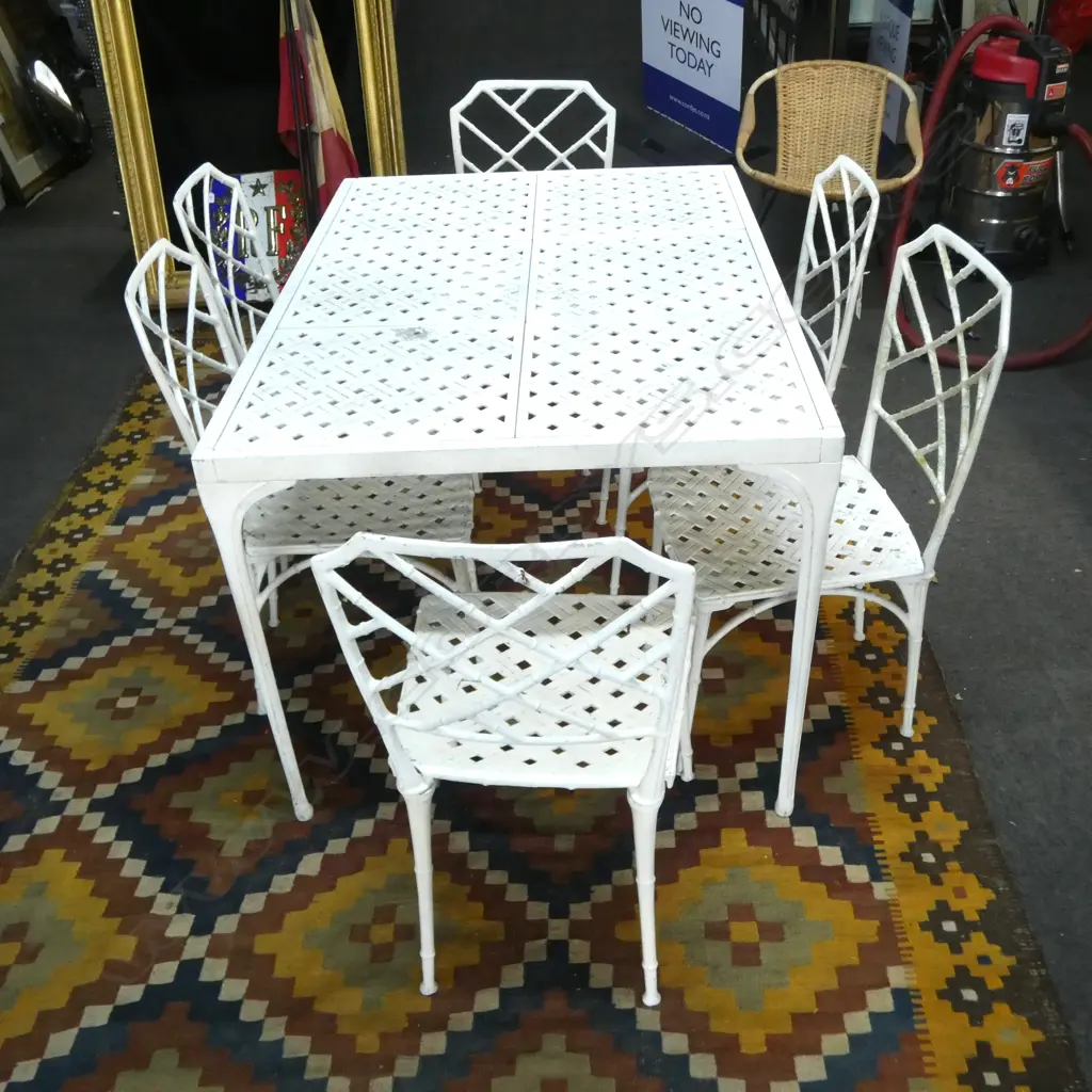 ENDERSLEA MALACCA TABLE & 6 CHAIRS 1310x890x745mm Image 1++
