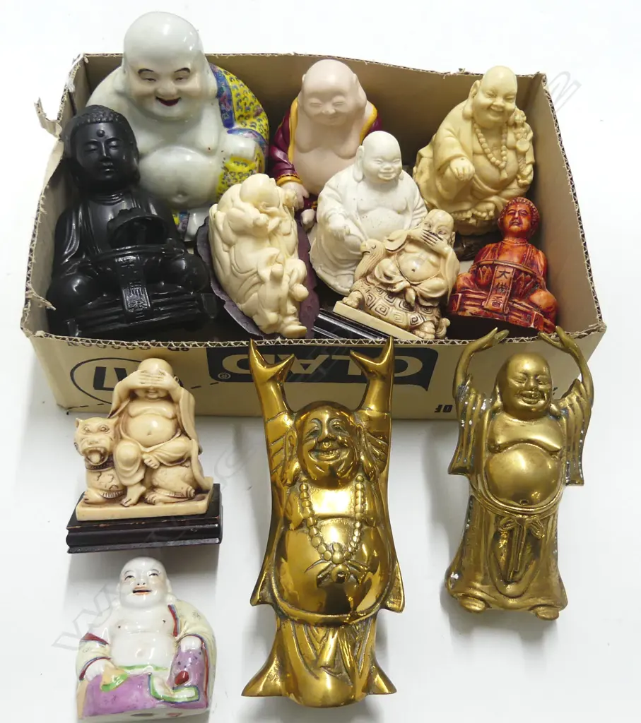 COLLECTION OF 12 BUDDHA  TALLEST 180MM Image 1++