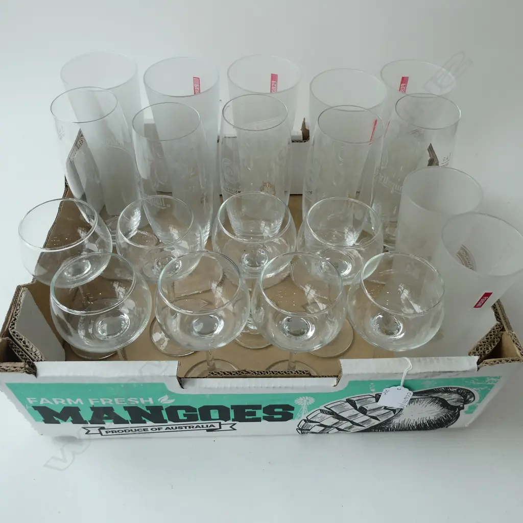20PCS PERONI & PILSNER URQUELL BEER GLASSES & WINE GLASSES SET Image 1++