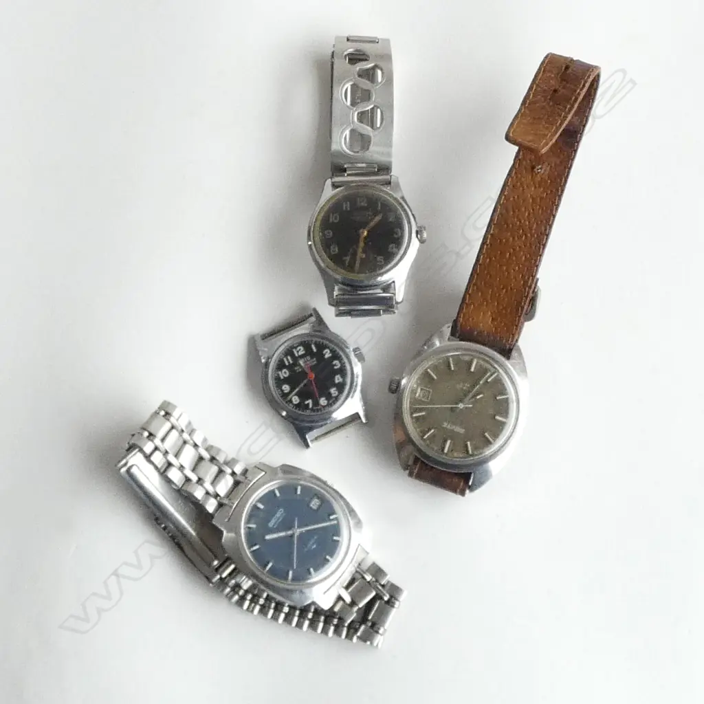 4 VINTAGE GENT'S WRISTWATCHES: Provita + Nisus + Seiko automatic strap faulty + Oris Image 1++