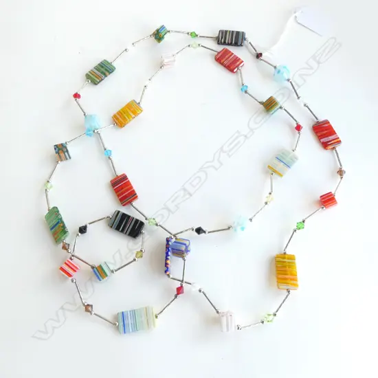 ART GLASS NECKLACE L.710mm