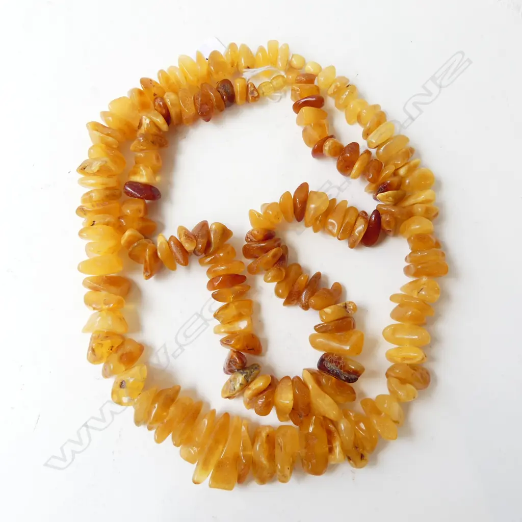 2 AMBER NECKLACES L.550mm Image 1++