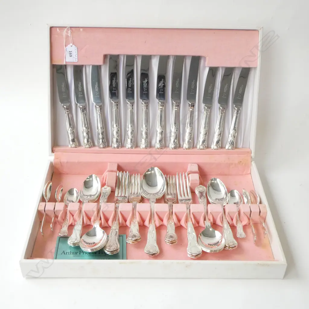 44PC KINGS PATTERN CUTLERY SET COMPLETE 6 PLACE ARTHUR PRICE SHEFFIELD IN CANTEEN Image 1++