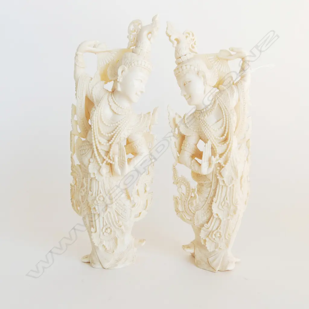 PR THAI IVORY DANCING FIGURINES H170MM Image 1++