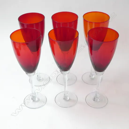 6 RED WINE GLASSES H.250mm