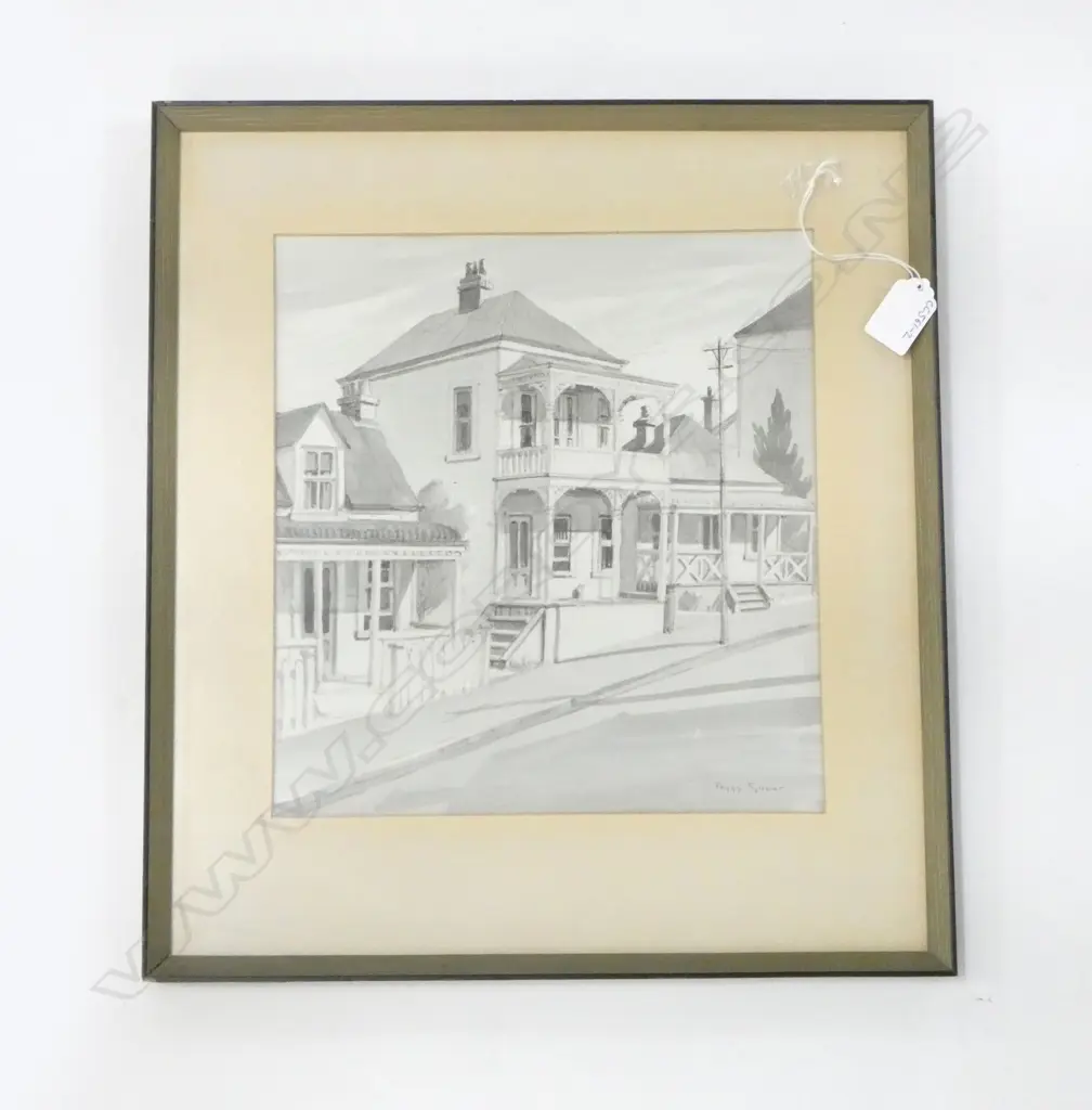 PEGGY SPICER, VILLAS, SIGNED, 255x275mm Image 1++