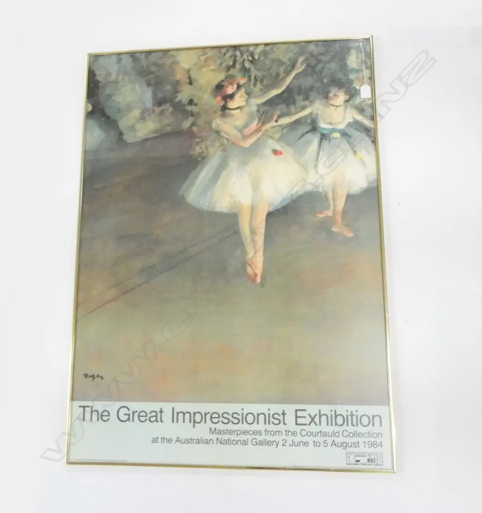 LARGE FRAMED 'THE GREAT IMPRESSIONIST EXHIBITION' POSTER, COURTAULD COLLECTION, AUS. NAT. GALLERY, 1030x735mm Image 1++