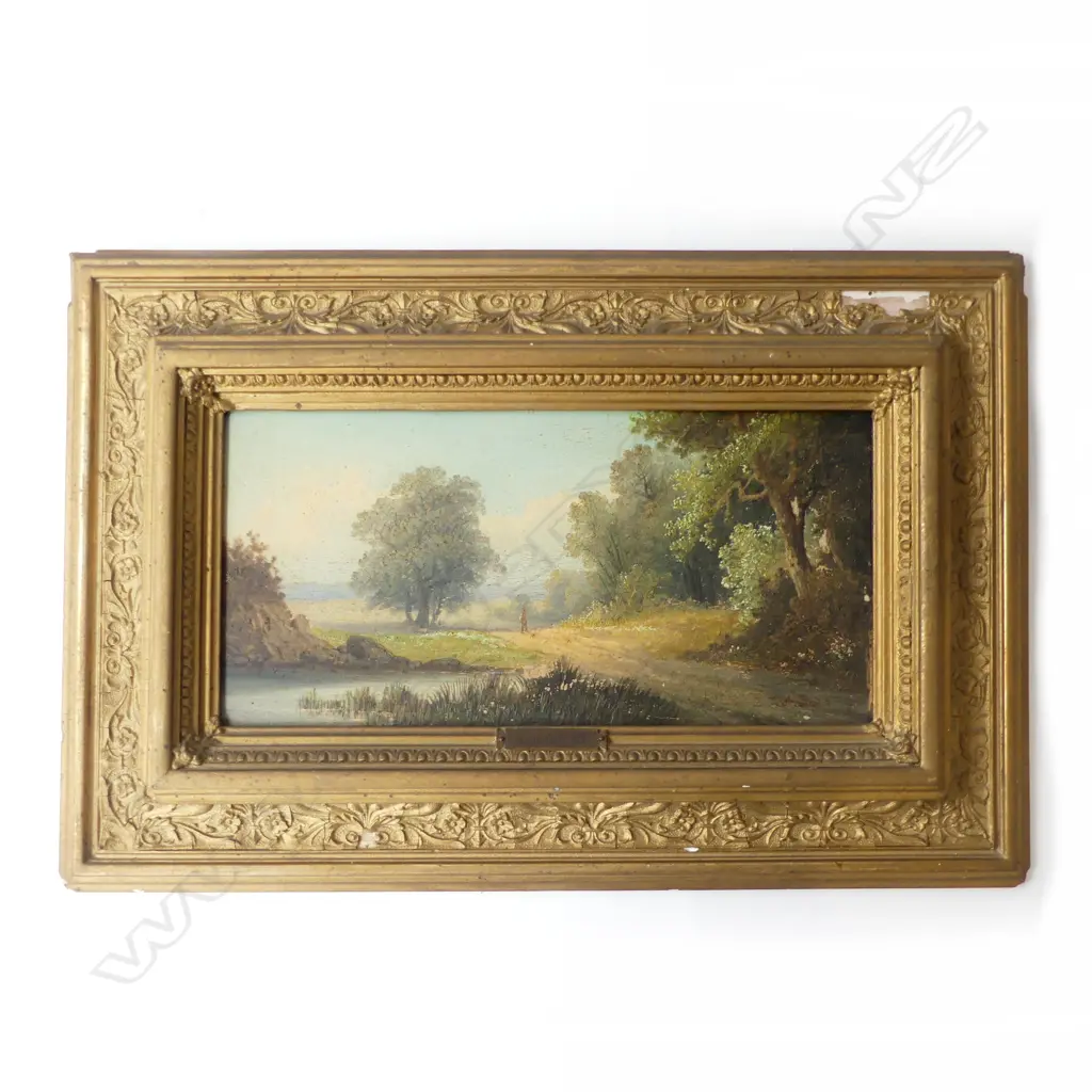 A. BOSSI, LANDSCAPE OIL ON BOARD, 150x300mm Image 1++