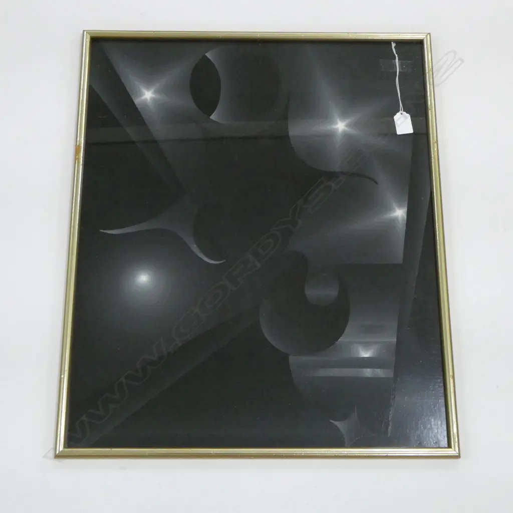 LLOYD HILLYER ABSTRACT ACRYLIC, 'SKY AT NIGHT' 600x500mm Image 1++