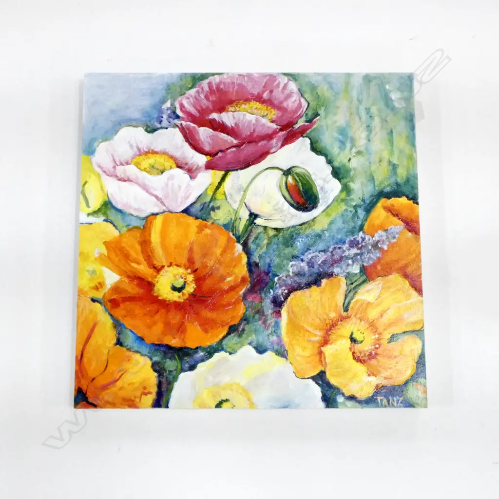 POPPIES ARTWORK SIGNED TANZ 500x500mm Image 1++