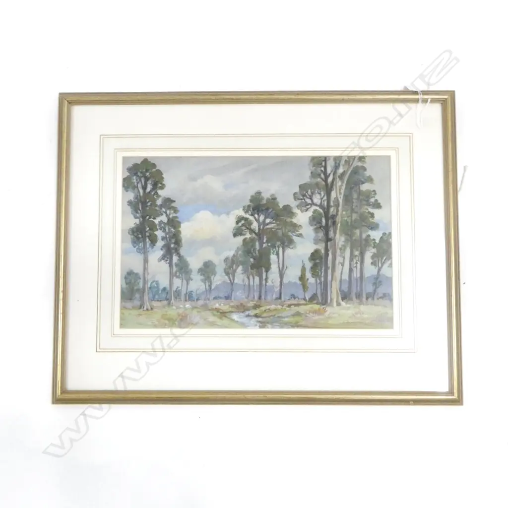 K AIRINI VANE, LANDSCAPE w. GUMS, GOUACHE 270x420mm Image 1++