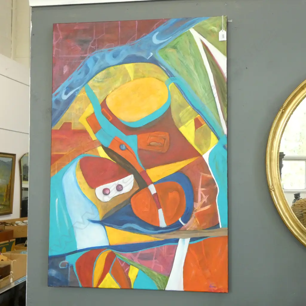 CAROL JONES, ABSTRACT ACRYLIC ON CANVAS, 915x610mm Image 1++
